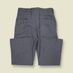 1970s | Hubbard Slacks Check Trousers | Navy & White - W36