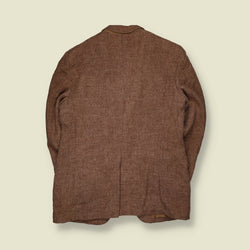 1970s | Harris Tweed Check Wool Blazer | Brown - M