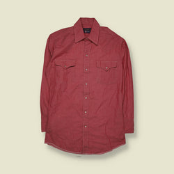 1970s | Panhandle Slim Pinstripe Western Shirt | Red & White - M