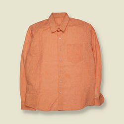 1960s | Long Sleeve Shirt | Peach Orange - M