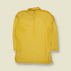 1990s | Versace Jeans Couture | Quarter Zip Long Sleeve Top | Yellow - L