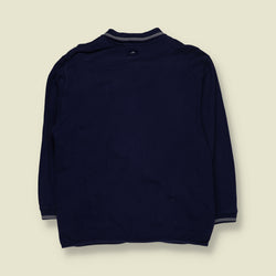 1990s | Adidas | Full Zip Collared Sweatshirt | Navy Blue - 12