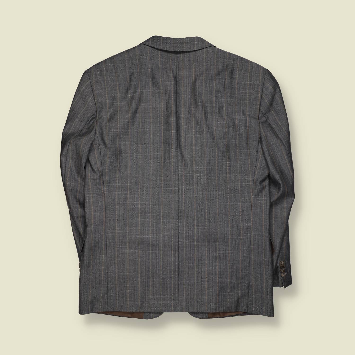 1980s | Paul Smith | Grey Chalk Stripe Two-Button Blazer - M