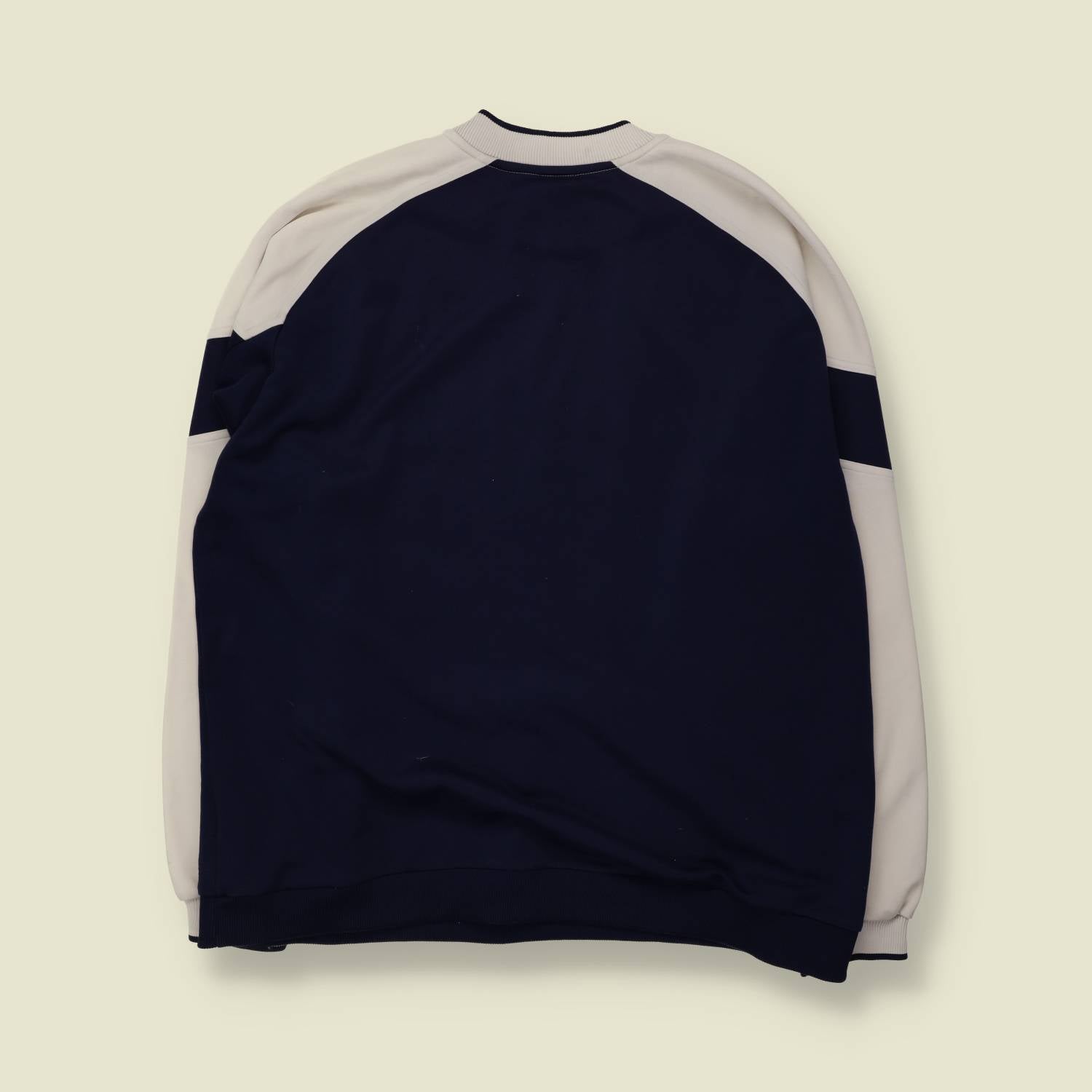 1990s | Nike | Navy & Grey Spellout Sweatshirt - Made in Vietnam - 3XL