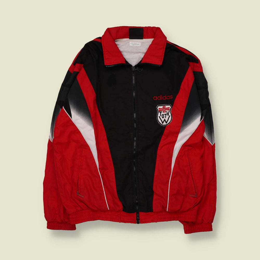 1990s | Adidas | Black & Red Club Track Jacket - TV 07 W - XXL
