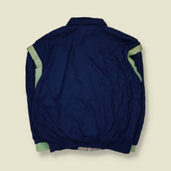 1980s | Ellesse | Navy, Mint & Grey Colour Block Track Jacket - XXL