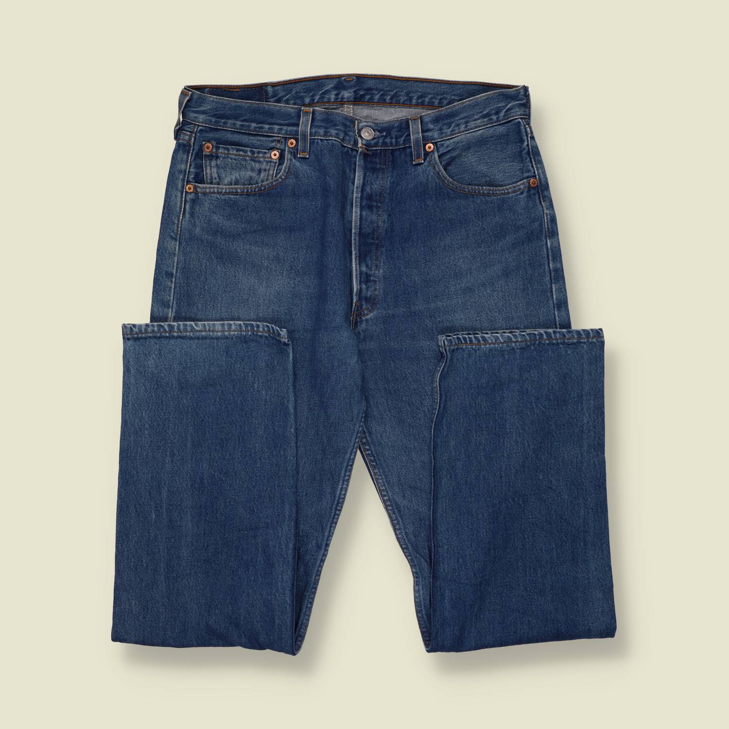 1980s-90s | Levi's | Blue 501 Straight Leg Jeans - Made in USA - w34
