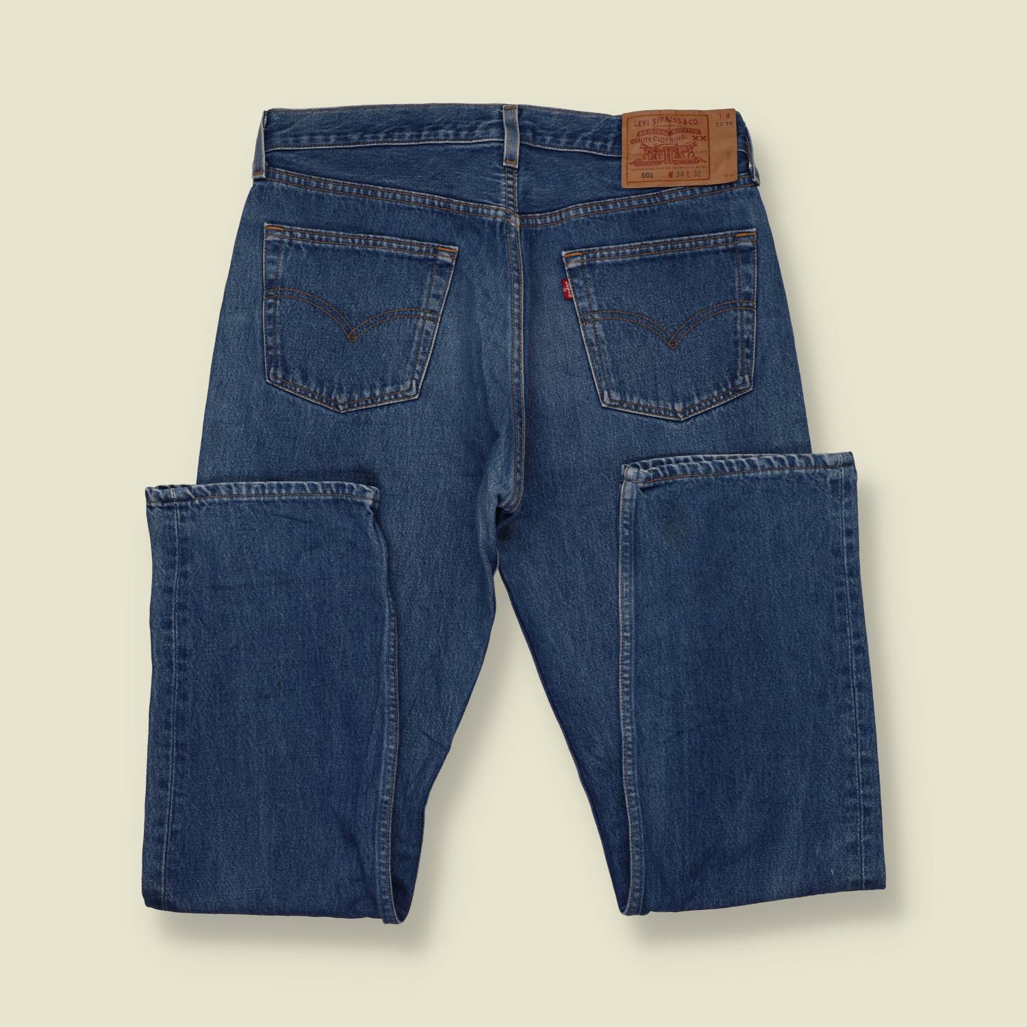 1980s-90s | Levi's | Blue 501 Straight Leg Jeans - Made in USA - w34