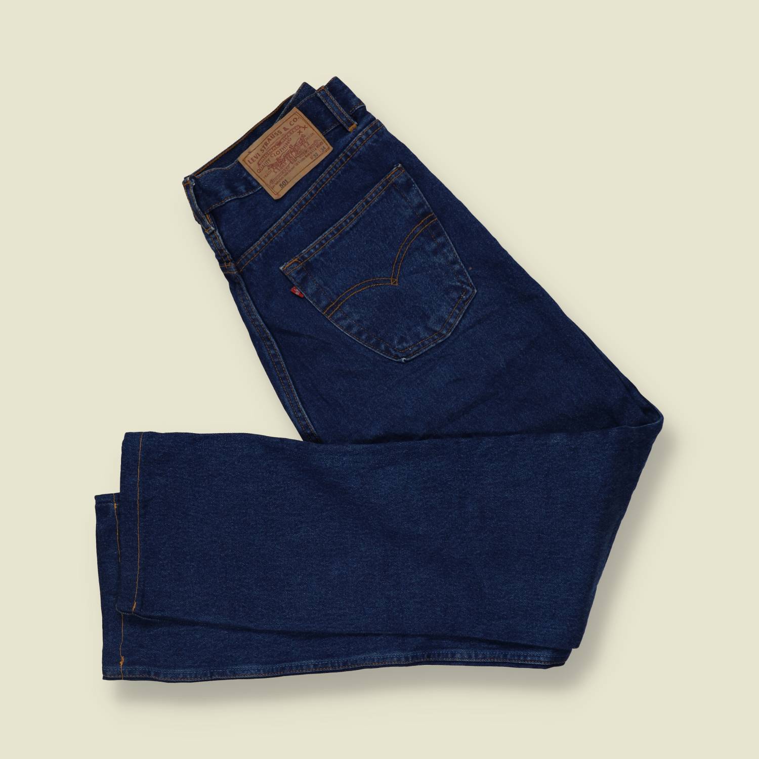 1980s-90s | Levi's | Dark Blue 501 Straight Leg Jeans - Made in USA - w30
