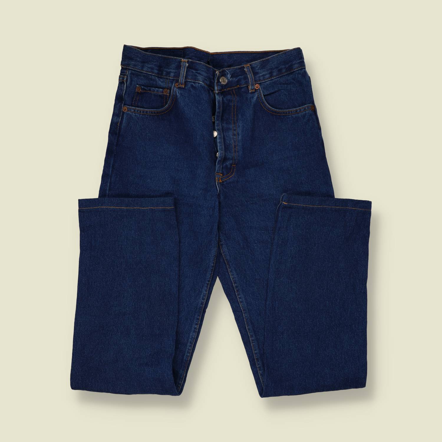 1980s-90s | Levi's | Dark Blue 501 Straight Leg Jeans - Made in USA - w30