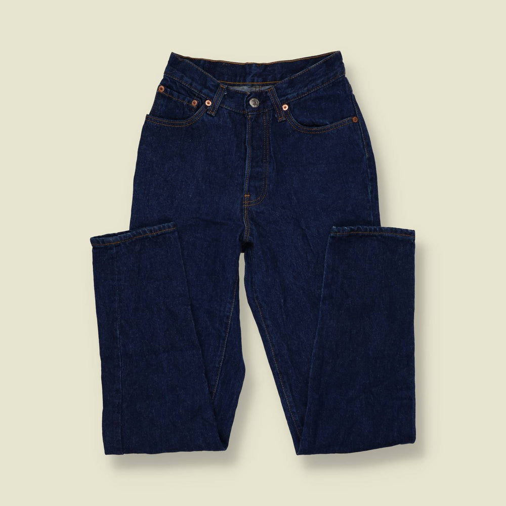 1980s | Levi's | Dark Indigo 501 Straight Leg Jeans - Made in USA - w24