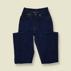 1980s | Levi's | Dark Indigo 501 Straight Leg Jeans - Made in USA - w24