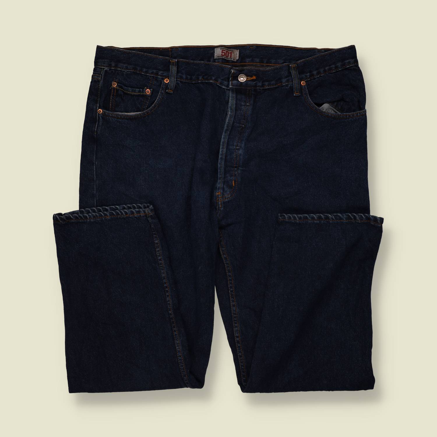 1990s-2000s | Levi's | Dark Indigo 501 Straight Leg Jeans - Made in USA - w42