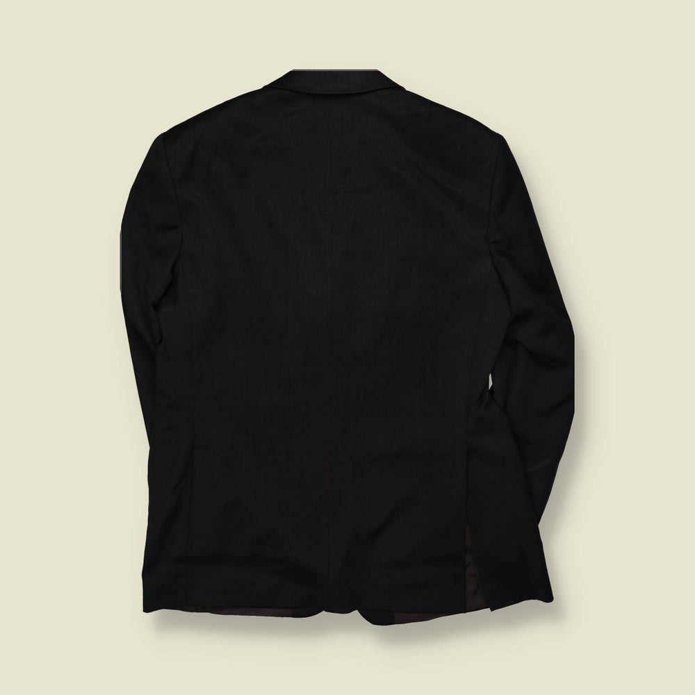 1990s | Daniel Bruno | Black Three-Button Blazer - Made in Italy - S