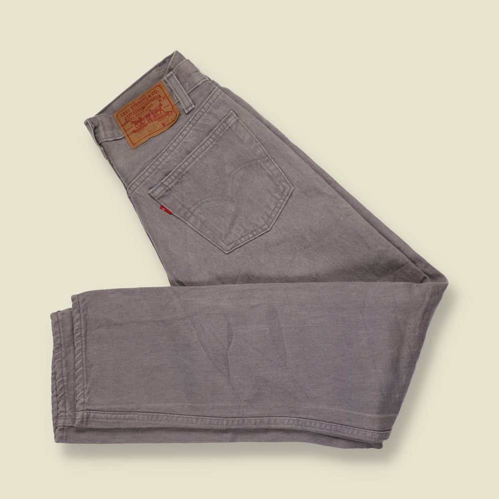 1980s-90s | Levi's | Grey 501 Straight Leg Jeans - Made in USA - w28