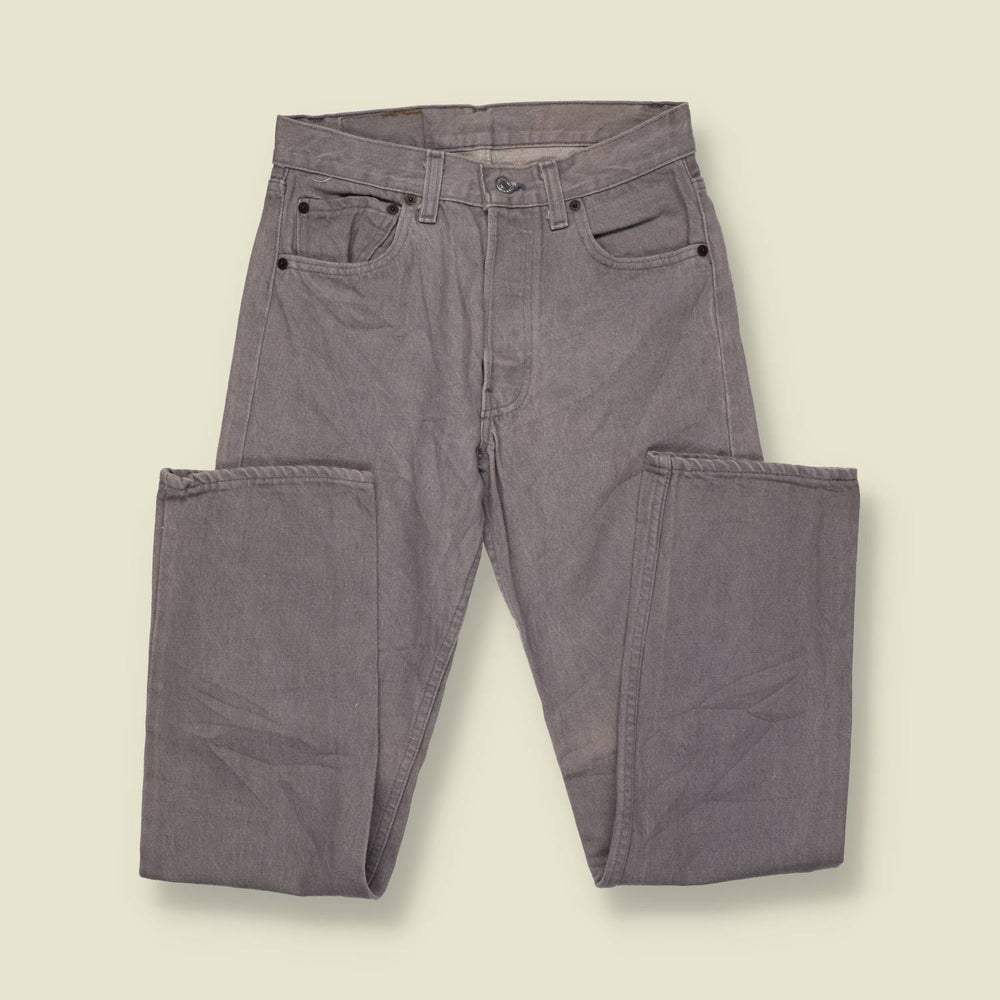 1980s-90s | Levi's | Grey 501 Straight Leg Jeans - Made in USA - w28
