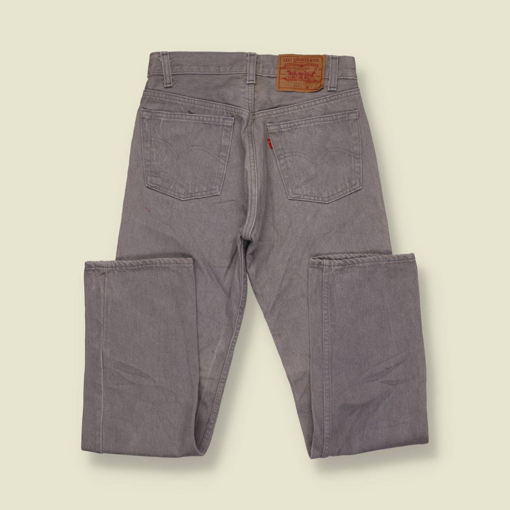 1980s-90s | Levi's | Grey 501 Straight Leg Jeans - Made in USA - w28