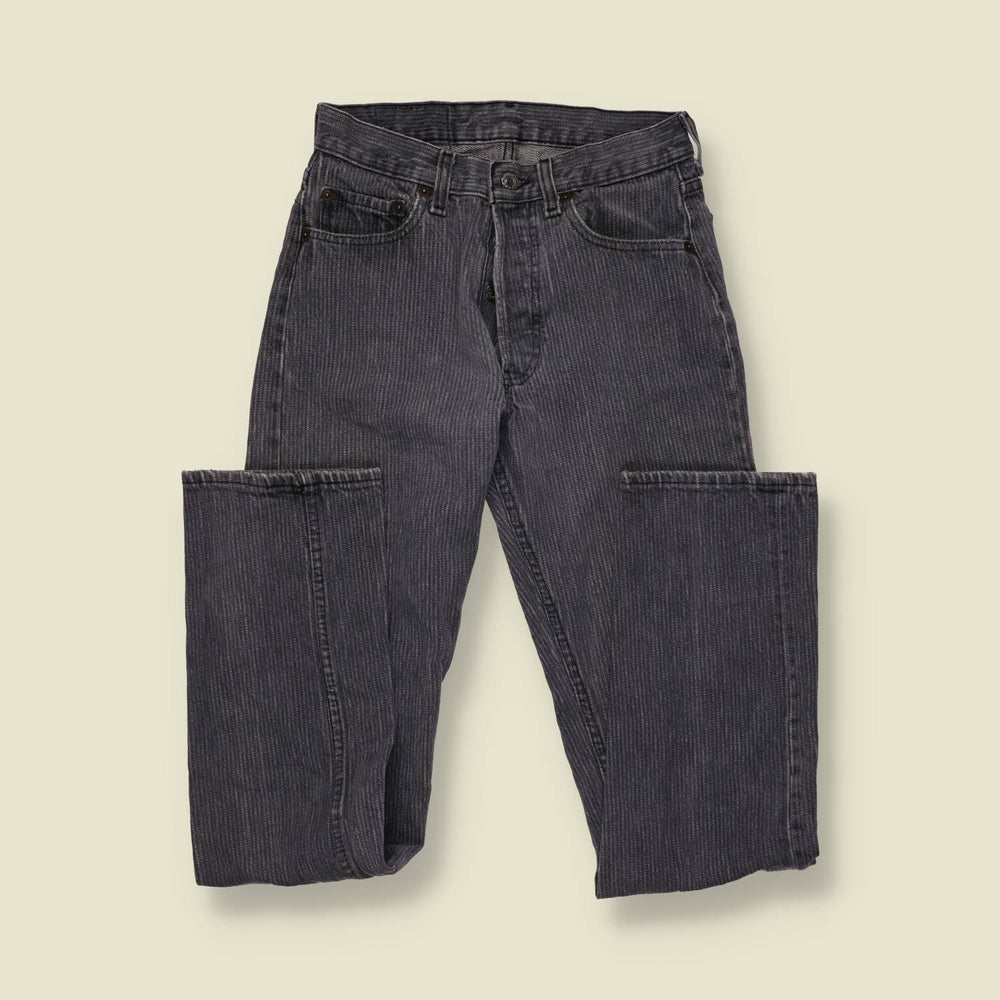1980s-90s | Levi's | Charcoal 501 Straight Leg Jeans - Made in USA - w26