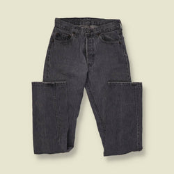 1980s-90s | Levi's | Charcoal 501 Straight Leg Jeans - Made in USA - w26