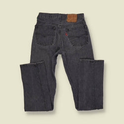 1980s-90s | Levi's | Charcoal 501 Straight Leg Jeans - Made in USA - w26