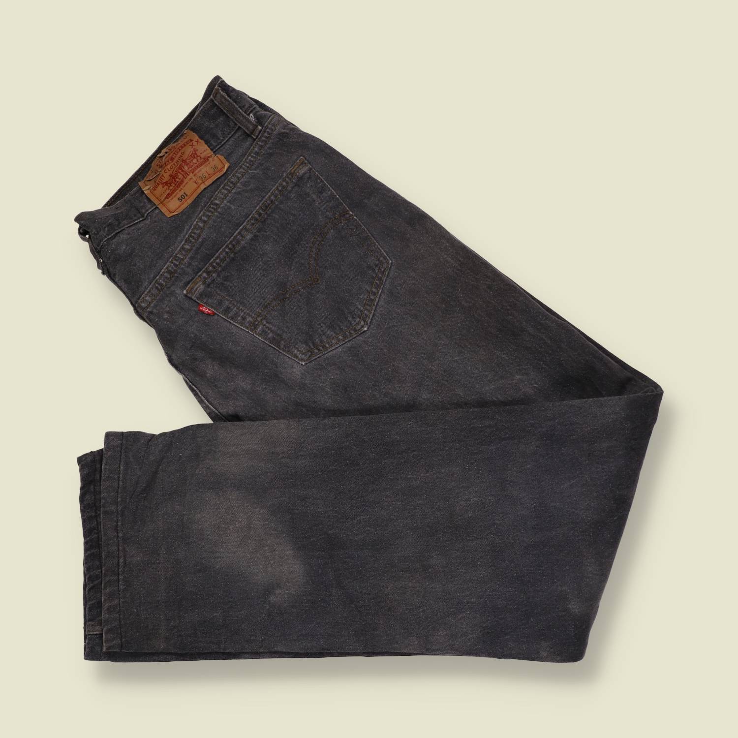 1980s-90s | Levi's | Faded Black 501 Straight Leg Jeans - Made in USA - w34