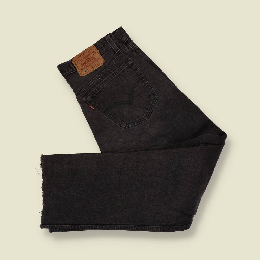 1980s-90s | Levi's | Black 501 Straight Leg Jeans - Made in USA - w32