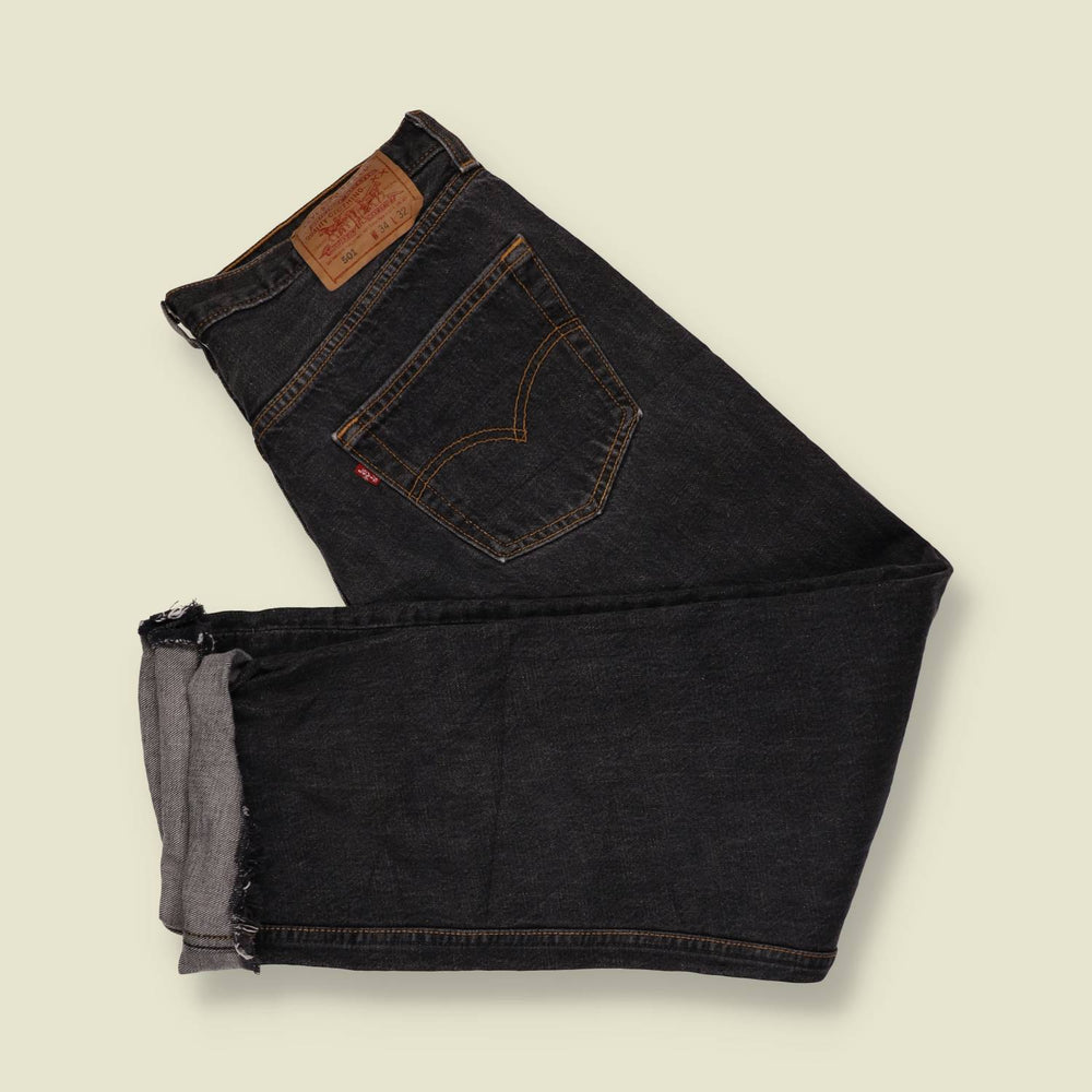1980s-90s | Levi's | Black 501 Straight Leg Jeans - Made in USA - w34