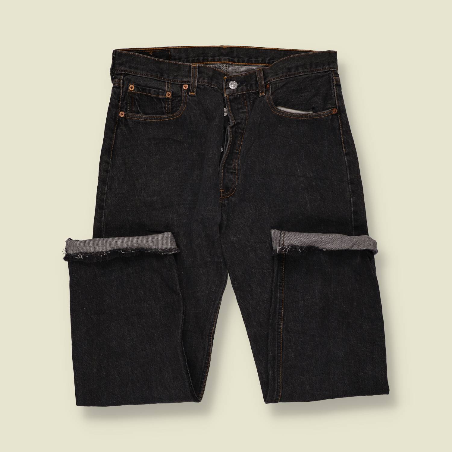 1980s-90s | Levi's | Black 501 Straight Leg Jeans - Made in USA - w34