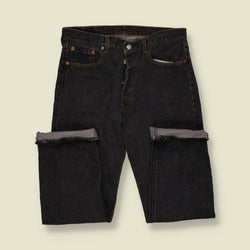 1980s-90s | Levi's | Black 501 Straight Leg Jeans - Made in USA - w34