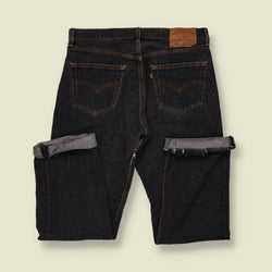 1980s-90s | Levi's | Black 501 Straight Leg Jeans - Made in USA - w34
