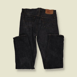 1980s-90s | Levi's | Charcoal Black 501 Straight Leg Jeans - Made in USA - w34