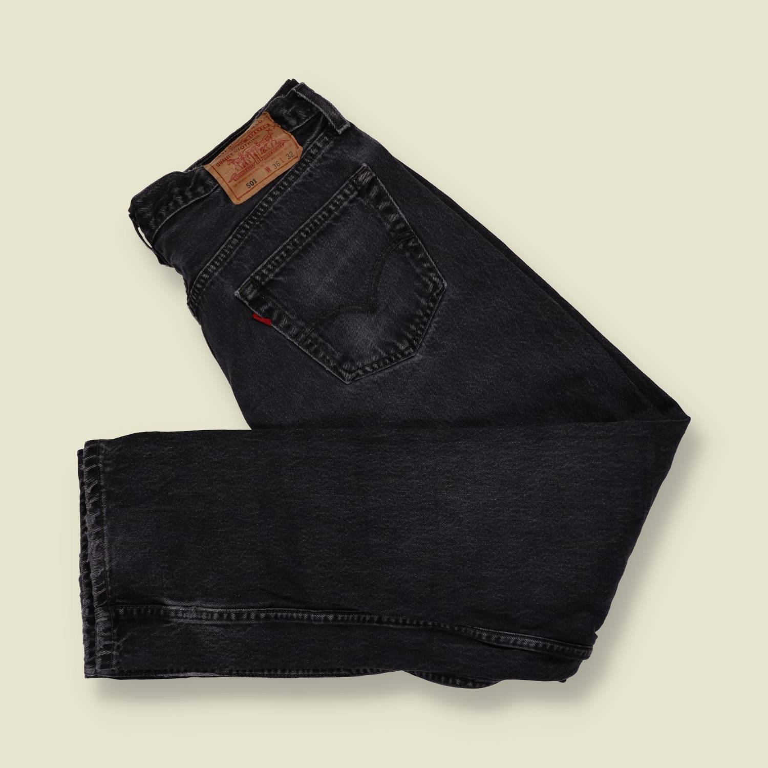 1980s-90s | Levi's | Faded Black 501 Straight Leg Jeans - Made in USA - w32