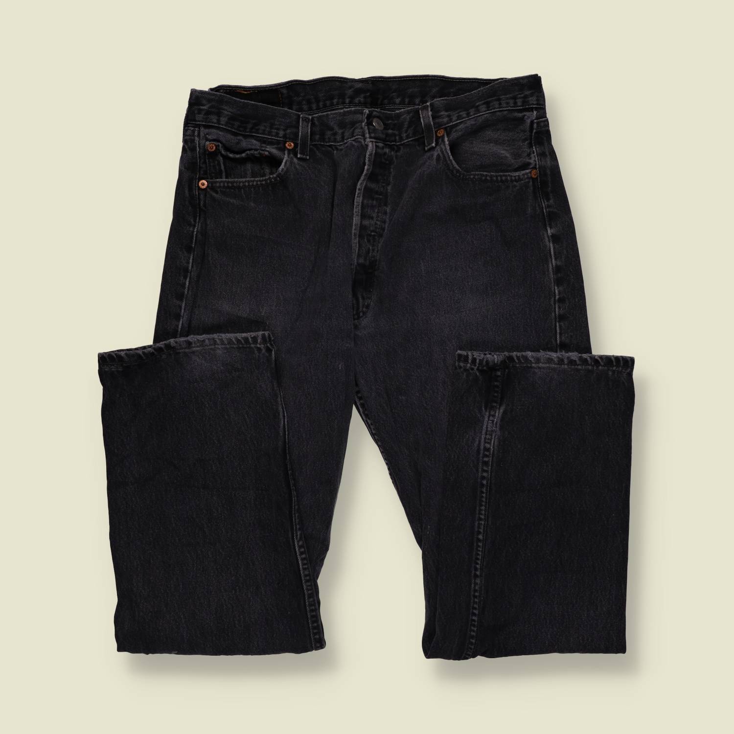1980s-90s | Levi's | Faded Black 501 Straight Leg Jeans - Made in USA - w32
