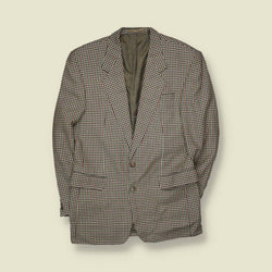 1990s | Tasmania | Multi-Check Two-Button Blazer - Made in Italy - XXS