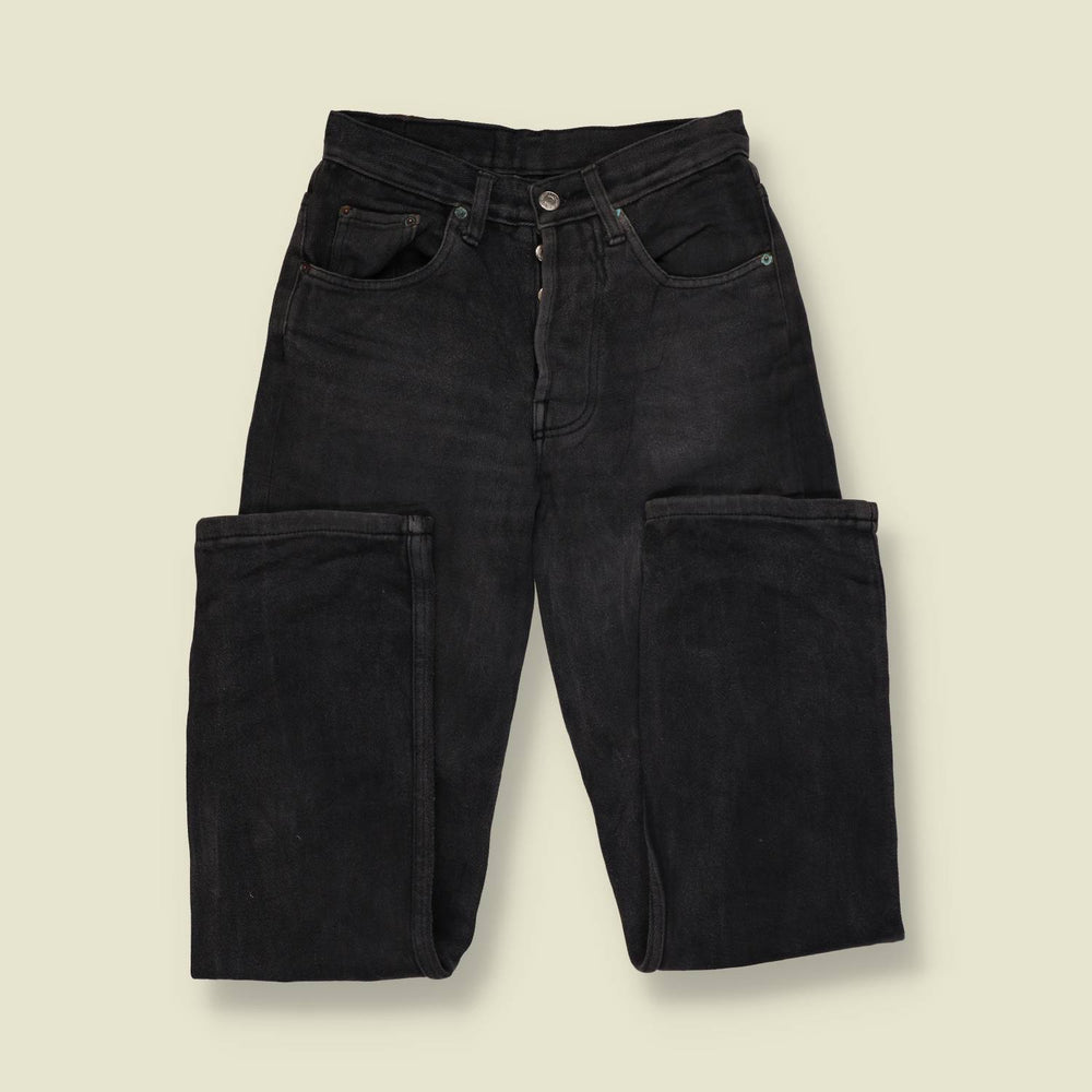 1980s-90s | Levi's | Black 501 Straight Leg Jeans - Made in USA - w26