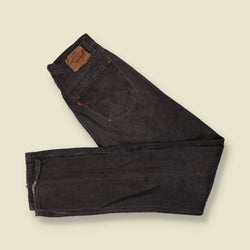 1980s-90s | Levi's | Charcoal Black 501 Straight Leg Jeans - Made in USA - w32