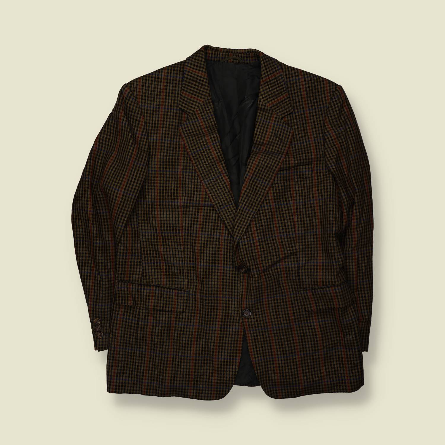 1990s | Burberry | Multi-Check Single Breasted Blazer - L