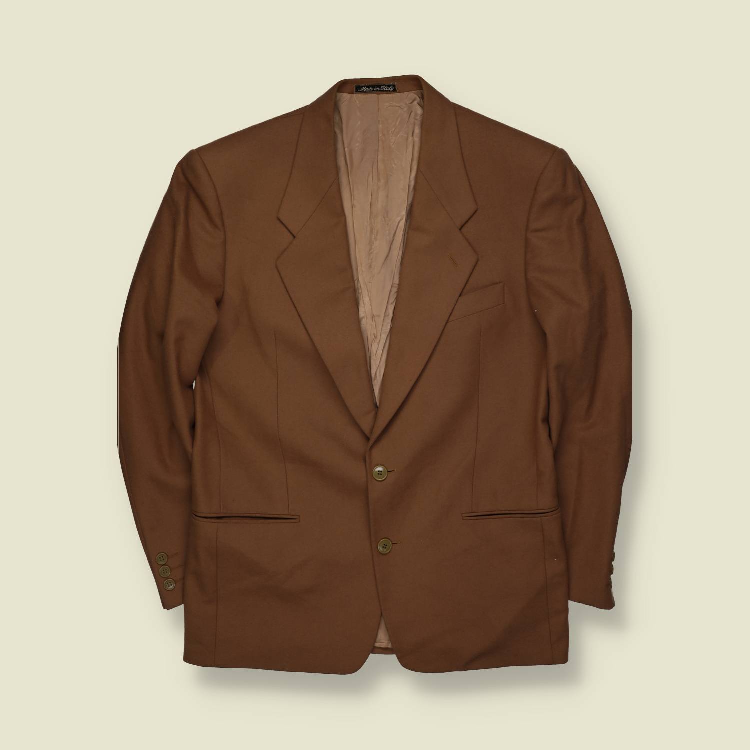 1990s | Giorgio Armani | Tan Single Breasted Blazer - Made in Italy - M