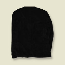 1990s | Gianni Versace | Black Velvet Single Breasted Blazer - L