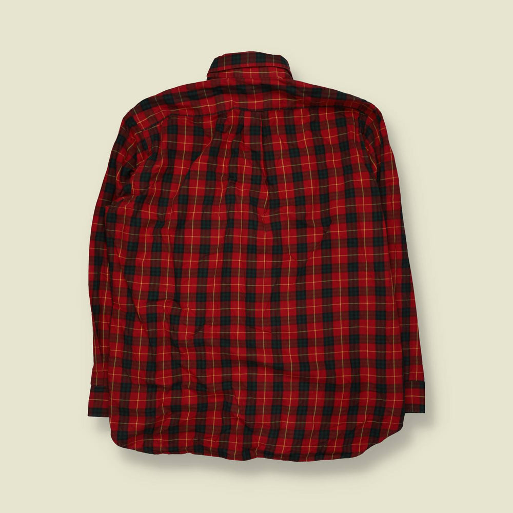 1990s | Burberrys of London | Red Tartan Check Button Down Shirt - 3XL