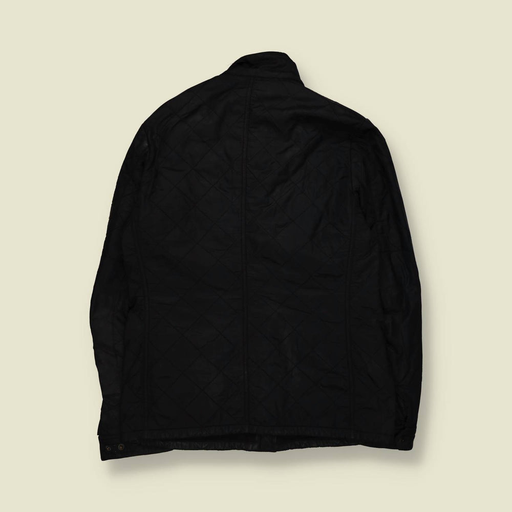 2000s | Barbour International | Black Quilted Jacket - S
