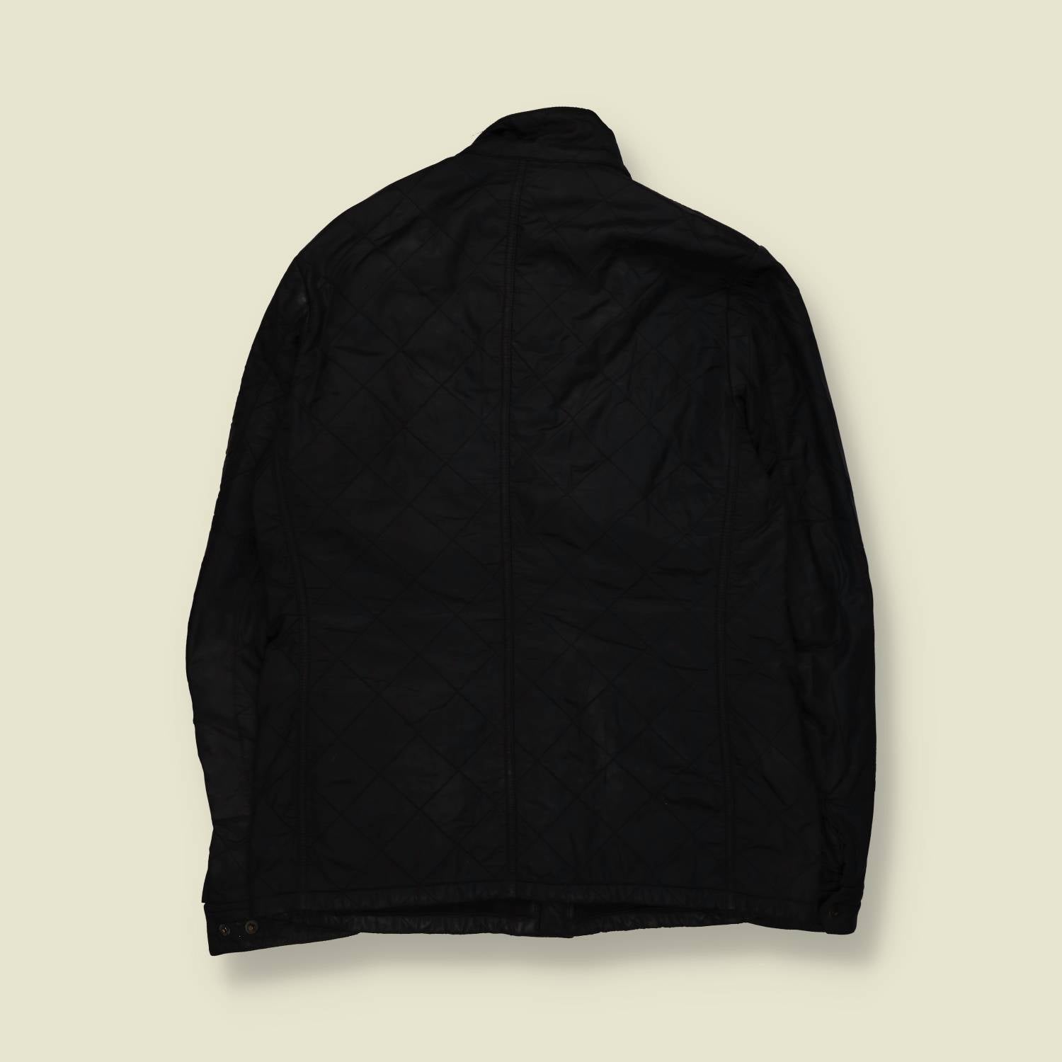2000s | Barbour International | Black Quilted Jacket - S