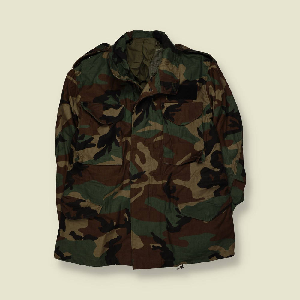 1990s | Woodland Camo M65 Field Jacket - L