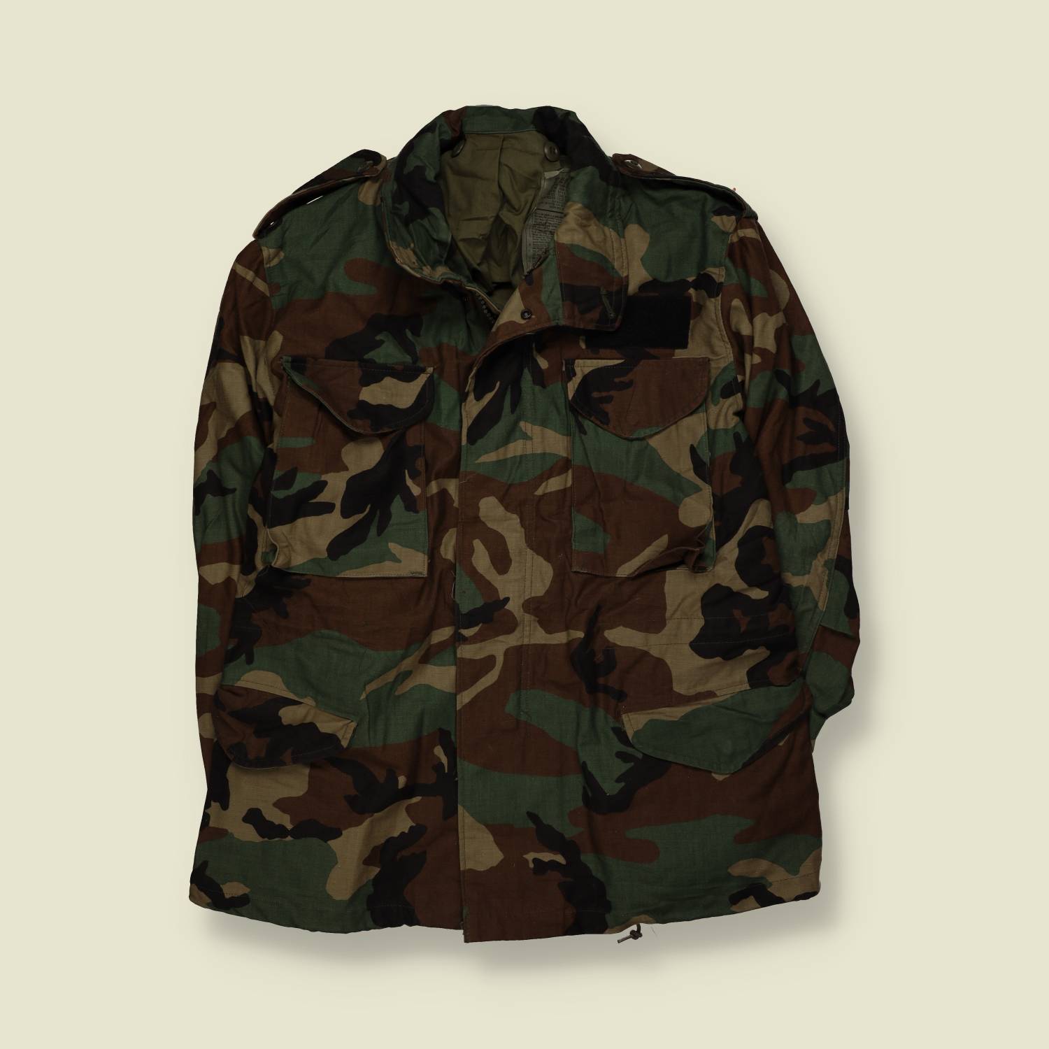 1990s | Woodland Camo M65 Field Jacket - L