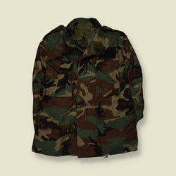 1990s | Woodland Camo M65 Field Jacket - L