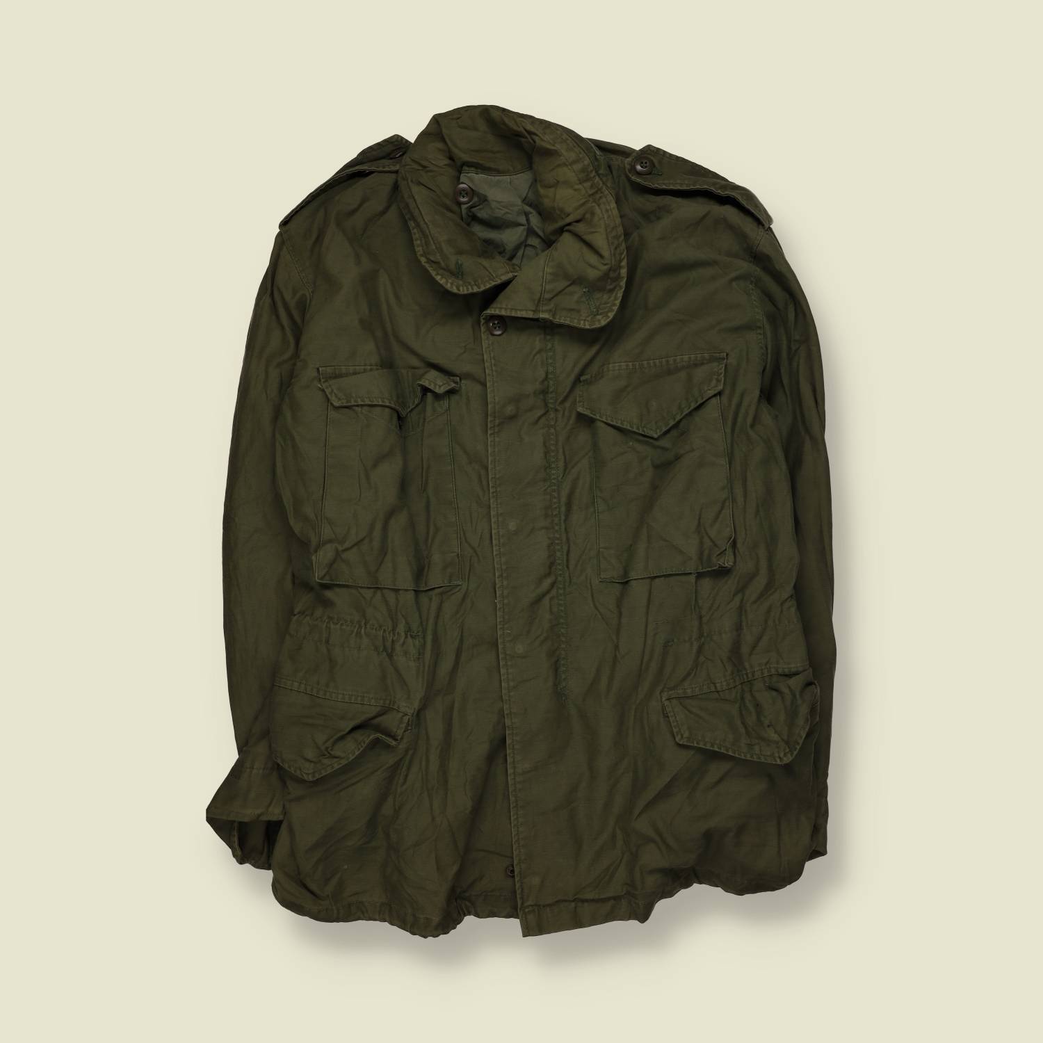 1970s - 1980s | Olive Drab M65 Field Jacket - L