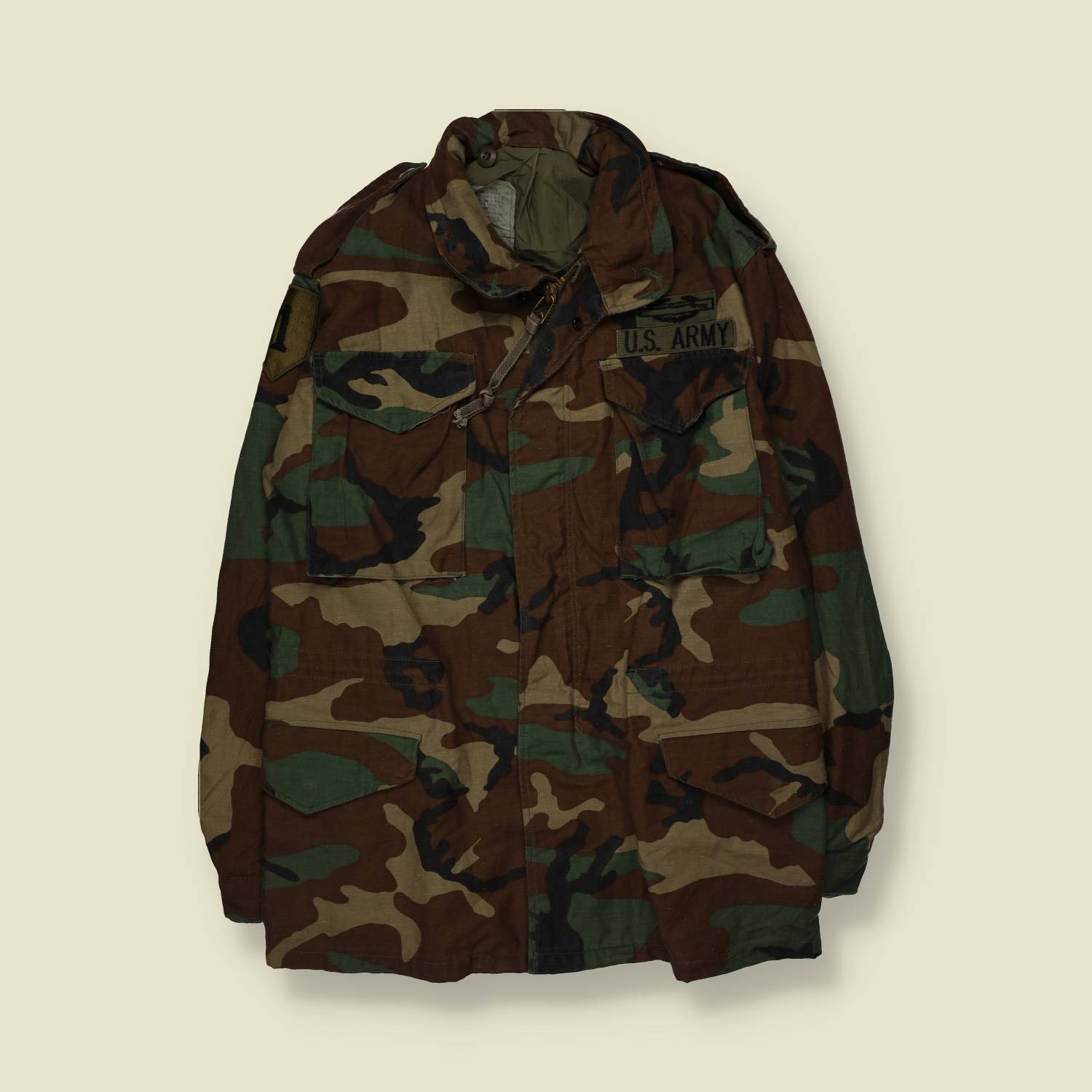 1980s | Woodland Camo M65 Field Jacket - U.S. Army Issued - M