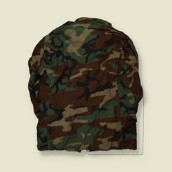 1980s | Woodland Camo M65 Field Jacket - U.S. Army Issued - XL