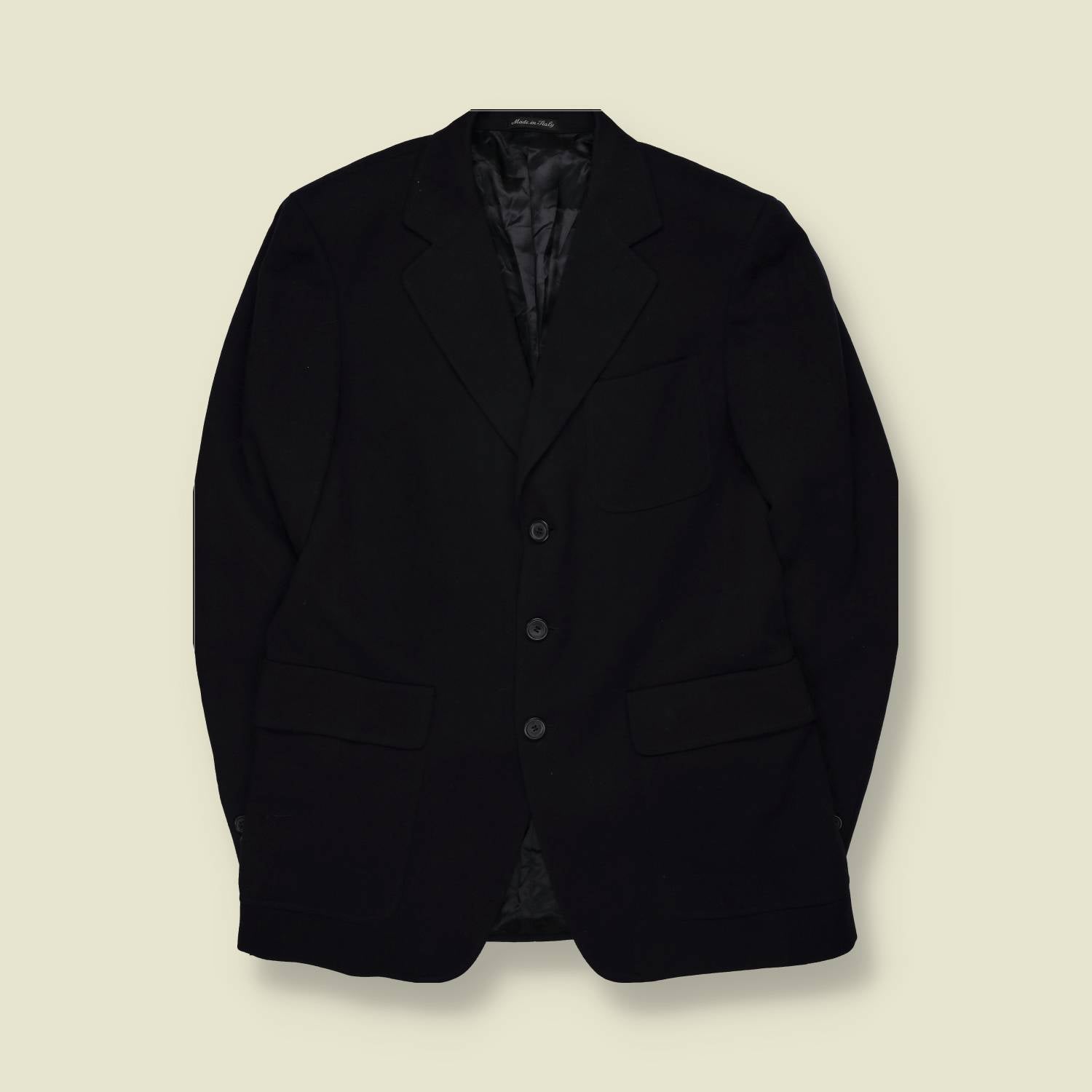 1990s | Pull | Navy Three-Button Blazer - Made in Italy  - M
