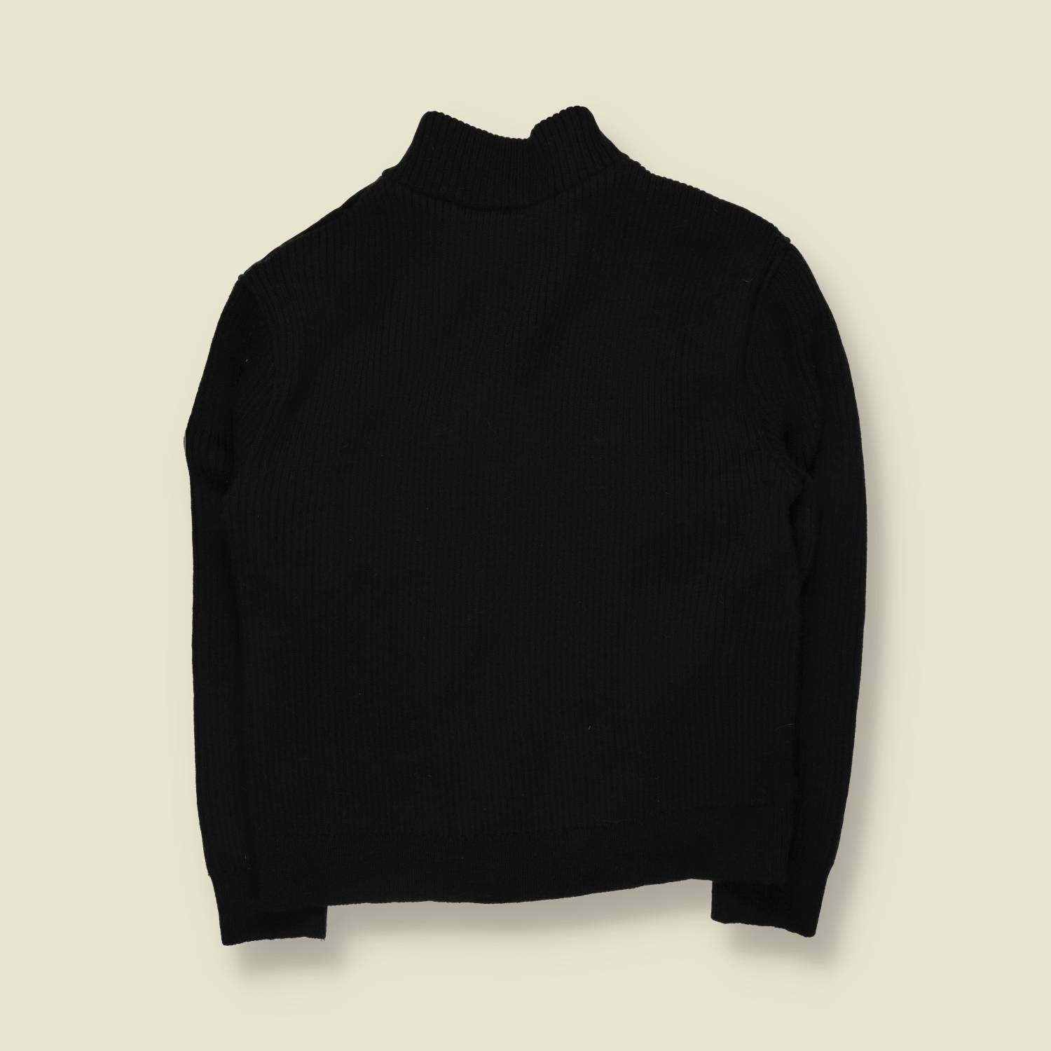 1990s | HM Leather Craft | Black Suede & Knit Zip Jacket - M